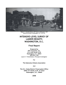 intensive-level survey of lanier heights washington, dc