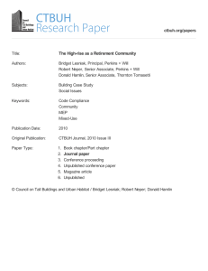 The High-rise as a Retirement Community - ctbuh