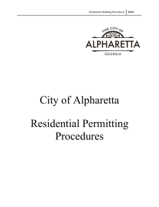 Residential Building Permitting Procedures