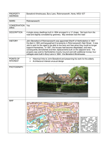 PROPERTY ADDRESS Beresford Almshouses, Bury Lane