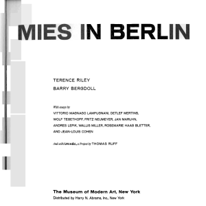 Mies and Exhibitions