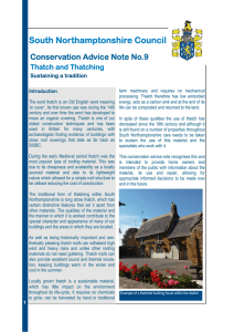 Conservation Advice Notes on Thatching and Doors