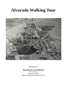 Alvarado Walking Tour - Washington Township Museum of Local