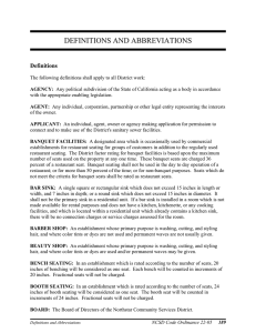 Definitions and Abbreviations in Sewer Ordinance