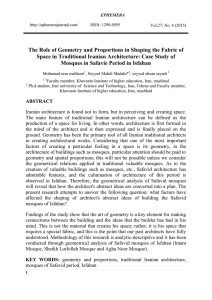 The Role of Geometry and Proportions in Shaping the