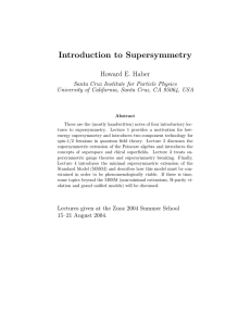 Introduction to Supersymmetry