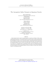 The Asymptotic Safety Scenario in Quantum Gravity