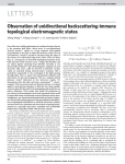 Observation of unidirectional backscattering
