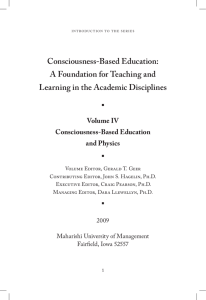 Consciousness-Based Education