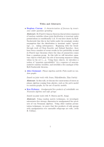 Titles and Abstracts - The Institute of Mathematical Sciences