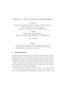 Soliton in a Well. Dynamics and Tunneling. - KI-Net