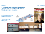 Quantum cryptography