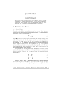 QUANTUM CHAOS DOMINIQUE DELANDE Laboratoire Kastler-Brossel