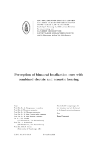 Perception of binaural localization cues with combined