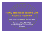 Newly Diagnosed Patients with Acoustic Neuroma