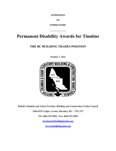 Permanent Disability Awards for Tinnitus