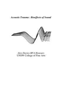 Acoustic Trauma : Bioeffects of Sound