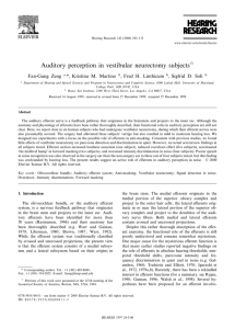 Auditory perception in vestibular neurectomy subjectsC