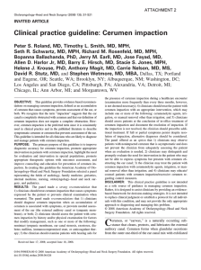 Clinical practice guideline: Cerumen impaction