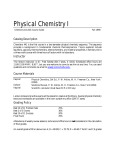 Physical Chemistry I