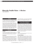 Binocular Double Vision – A Review