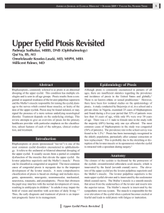 Upper Eyelid Ptosis Revisited - American Association of Physician