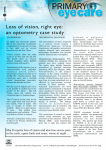 Loss of vision, right eye: an optometry case study