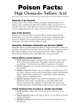 Poison Fact Sheet: Sulfuric Acid