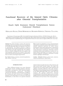 Functional Recovery of the Injured Optic Chiasma after Omental