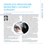 DROPLESS PROCEDURE REDEFINES CATARACT SURGERY