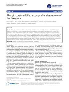 Allergic conjunctivitis: a comprehensive review of the literature