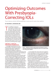 Optimizing Outcomes With Presbyopia- Correcting IOLs