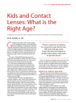 G Kids and contact lenses: What is the right Age?