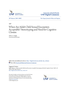When Are Adult-Child Sexual Encounters Acceptable?