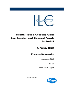 Health Issues Affecting Older Gay, Lesbian and Bisexual People in
