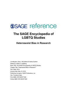 The SAGE Encyclopedia of LGBTQ Studies