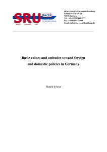 Basic values and attitudes toward foreign and domestic policies in