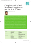 Compliance with Oral Nutritional Supplements and