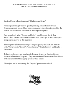 Dayton Opera is here to present “Shakespeare
