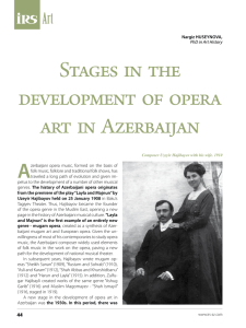 Stages in the development of opera art in Azerbaijan