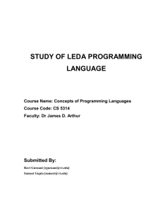 Overview of Leda Programming Language