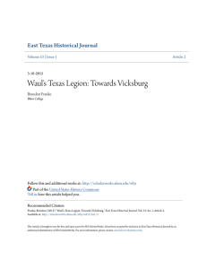 Waul`s Texas Legion: Towards Vicksburg