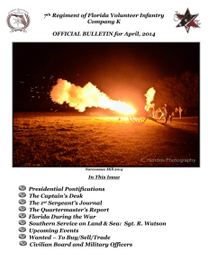 April 2014 - 7th Florida Infantry Company K