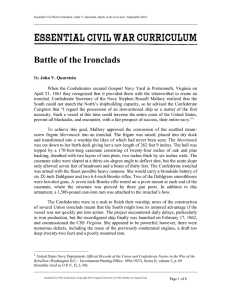 Battle of the Ironclads - Essential Civil War Curriculum
