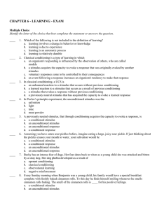 CHAPTER 6 - LEARNING - EXAM