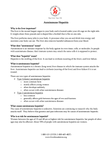 Autoimmune Hepatitis Handout