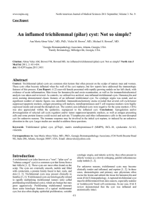 An inflamed trichilemmal (pilar) cyst