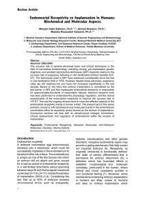 Endometrial Receptivity to Implantation in Humans