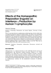 Effects of the Homeopathic Preparation Engystol on Interferon