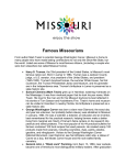 Famous Missourians - VisitMO.com Industry